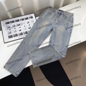 xinxinbuy uomini designer designer pantalone punti di zucca jacquard primavera estate pantaloni casual lettera nera khaki s-xl