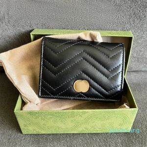 Designer leather Wallets five card holders Luxury Marmont men fashion Coin purses holder Slot wristlets