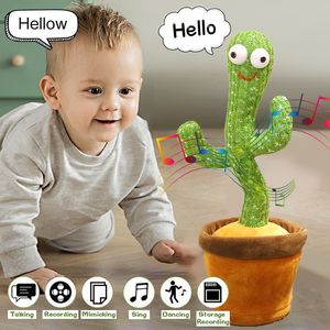 Oggetti decorativi Figurine Birthday Birthing Dancing Cactus Electron Plush Toy Doll Bambo Bambo che può cantare e ballare la voce interattiva Bled 230818