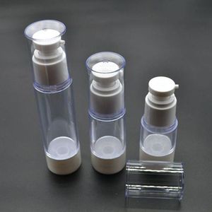 20pcs/lot 15ml AS Plastic Emulsion Cream Airless Small Refillable Bottle Empty Cosmetic Sample Packaging Containers SPB106 Ktxtx