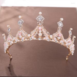 Clip per capelli Crown Crown Pearl Rhinestone Crystal Golden Chiesa Princess Bride Accessori