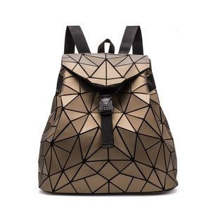 Bolsas escolares Backpack Backpack Geométrica Passa de lantejoulas para meninas adolescentes Bagpack Holográfico Feminino Bolsa 230821