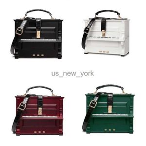 Evening Bags Women Vintage Acrylic Piano Shaped Clutch Box Shoulder Bag Elegant Evening Crossbody Handbag Top Handle Purse HKD230821