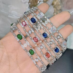 Link Bracelets Versa Small Red Book High Ding Jewelry Full Imitation Royal Sapphire Bracelet Luxury Banquet