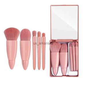 Escovas de maquiagem Mini escovas de maquiagem espelho Definir macio fofo para cosméticos Fundação Powder Eyeshadow Kabuki Blending Makeup Brush Tool Beauty Tool HKD230821