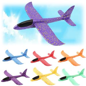 Flugzeugmodle 48 cm großer EVA -Schaumflugzeugflugzeug Handzeug Handwurf Fluggleiter Flugzeug Flugzeug DIY Model Spielzeug werfen Kreislauf Flugzeugkinder Geschenke 230821