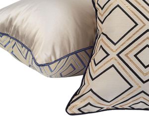 Kudde Fashion Geometric Blue Black Decorative Throw Pillow/Almofadas Case 45 50 Man Boy European Cover Home Decorating
