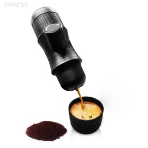 Espresso -Kaffeetöpfe Italienische tragbare Kaffeefilter Handdruck mit Tassen Reisen Gadgets Camping im Freien Kaffee Kraflo Maschine Macher Camping