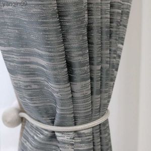 Curtain Luxury High Precision Jacquard Blackout Curtains for Living Room Bedroom Nordic Vertical Striped Blue Window Drapes Home Decos HKD230821