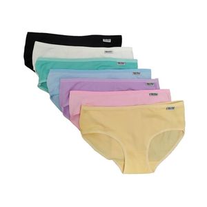 Calcinha feminina 7pcs para mulher cueca de algodão Sexy resumos de lingerie macia respirável garotas femininas fofas de cor sólida de cor sólida219s