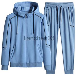 Men's Tracksuits Tracksuit Men Sportswear Define novas roupas de outono da primavera Terno capuz Male 2 peças Sweatshirt+Sortpants Moda Soft J230821