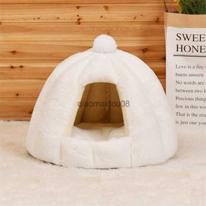 Other Pet Supplies Pet Cat Dog Cute House Bed Mat Warm Soft Removeable Kennel Nest Pet Basket Tyteps Funny Fruit Pumpkin House For Cat Dog House HKD230821