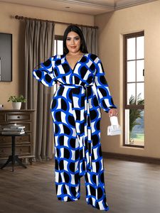 Women s Plus size turisce Rompers Elegant Fashion v Neck turista a manica lunghe Autunno Pantaloni per leisure Club Goccia all'ingrosso 230821