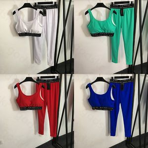 Mulheres de luxo Yoga Camisole Leggings BRA CRUPTA Top de manga comprida ioga Roupa de fitness feminino