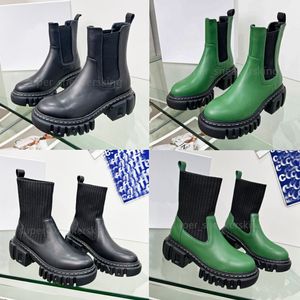 Yeni kadın botlar tasarımcı çorap botları Martin botları siyah yeşil paris lüksler yüksek çorap bot moda bayan spor ayakkabılar patik boyut 35-41 kutu