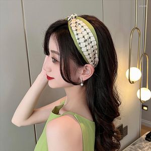 Haarclips Matcha Green Stirnband weibliche Avocado Plaid Bow 2023 Gehen Sie Out and Match Accessoires