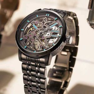 Other wearable devices 2023 new Design Top brand luxury Fashion Automatic Man watch skeleton Mechanical Mens watches luminous Wristwatch reloj hombre x0821