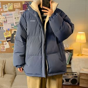 Męskie kurtki Lappster Men Vintage solidna harajuku zimowa kurtka męska japońska streetwear y2k puffer kurtka Koreańska moda bąbelkowa płaszcz 230821