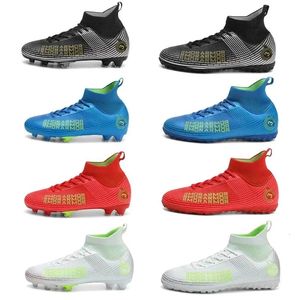 Dress Shoes Man Soccer Youth Football Cleats TF FG High Top Soft Shoe Body Strong Grip Sport Training Running Sneaker Size 31 45 230821