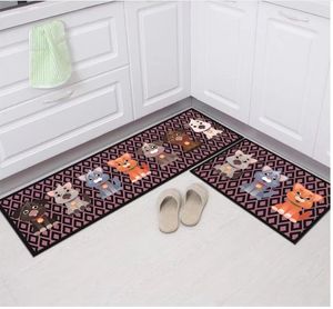 New Christmas Doormat 3D Printed Long Kitchen Mat Welcome Carpet Soft Flannel Bedroom Living Room AntiSlip Floor Mats 20230820A04