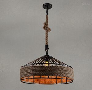 Pendant Lamps Rope Cover Lamp Living Room Dining Den Balcony Aisle Lights E27 AC: 110-240V.