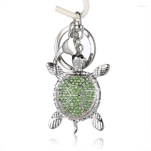 Chaves, o charme pendente de tartaruga, saco de cristal com carteira de cristal para teclado Keyring Acessórios YSK006 Presente de amante de casamento