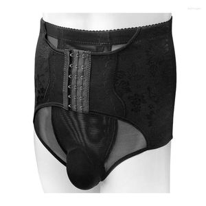 Underpants Compression Mens Briefs Underwear With Penis Pouch Sexy Sissy Shape Panties Tummy Control Slim Fit Male Shapewear