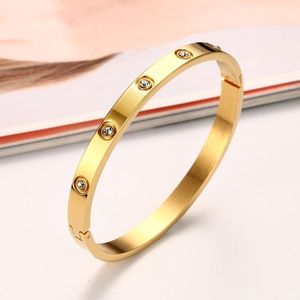 Ювелирные изделия 4 -миллиметровый дизайнерский браслет для женщин Высококлассные любовные винтовые браслеты