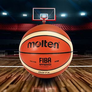 Bollar Molten GG7X XJ1000 BG3100 Basket Tjänsteman Storlek 7/6/5 PU -läder för vuxna tonåring Barn utomhus inomhus matchträning 230820