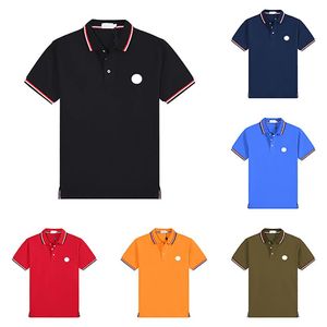 6 colori Basic Mens Shirt Maglietta Maglietta da camicia per il torace Logo Polo Shirts Summer Thirts France Brand Luxury Brand Tee Man Tops TIME 293G