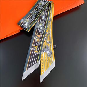 Chic Girl's Bandeau Satin Long Scarf Multifunktion Ribbon Woman's Headband Hairband Lady's Neck Tie Neckerchief BA308S