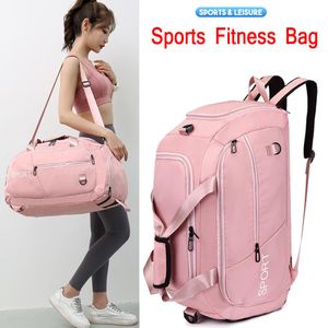 Väskor Kvinnor Sports Gym Bag Fashion Man's Handbag Large Capacity Travel Ryggsäck Vattentät multifunktion Fitness Yoga Training Bag