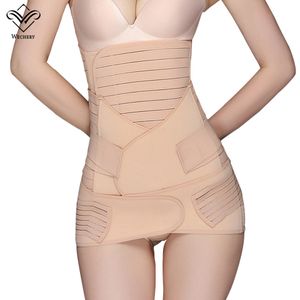 Avvolgimento del ventre del ventre alla cintura della cintura di pancia Shaperwear Fajas Shaper Banda prenatale per la gravidanza 3 in 1 cintura postpartum