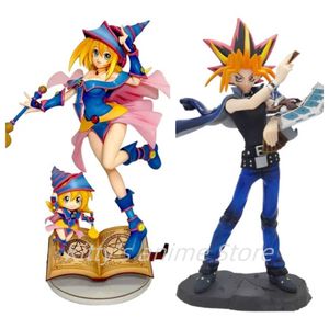 Personaggi giocattolo d'azione Yu-Gi-Oh!Figure Anime Yugioh Mago Nero Ragazza Statua Bambola Yugi Figurine Collezione di modelli Simpatici giocattoli decorativi