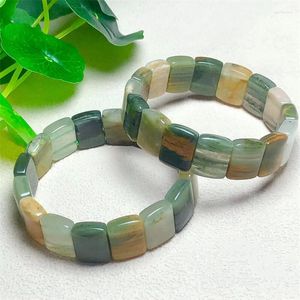 Bangle Natural Garden Quartz Agate Fashion Women Healing Jewelry Gemstone Reiki Energy Stone Holiday Gift 1PCS 12x15mm