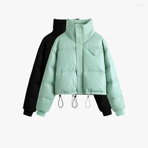 Trench feminina casacos roupas de algodão para mulheres 2023 Jackets acolchoados parka coreana coreana espessa stand colar feminino