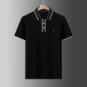23-24 Fashion Casual Polo Shirt Herren Wolf T-Shirt männliche Ärmel-Lappel-Männer schwarze Womentee Homme T-Shirts Buchstaben M-3xl