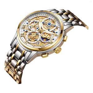 Armbanduhr 2023 Männer Quarz wasserdichte Chronograph Watch für Modesportkalender Reloj Hombre