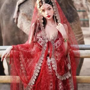 مرحلة ارتداء المهرجان ملابس النساء الشعبية الصينية الرقص الغربي الأميرة لؤلؤة طباعة حزب الرفاه الفاخر الفستان السهرة 2023 زي هانفو