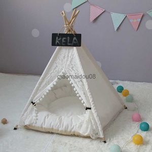 Outros suprimentos para animais de estimação 2021 Nova tenda de animais decorativos com almofadas grossas Caso de cachorro lavável Winter tenda de cachorro Cato de canil portátil portátil casas de cachorro HKD230821