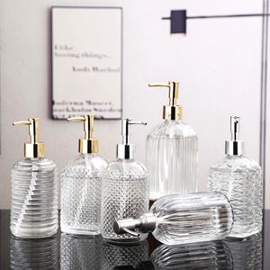 Liquid Soap Dispenser 400ml Soap Dispenser Chic Glass Refill Empty Bottle Home el Bathroom Conditioner Hand Soap Shampoo Bottle Detergent Container 230820