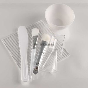 Makeup Brushes DIY Facial Mask Bowl and Brush Set Soft Glue 5-Piece Set Silicone Home Made Diaphragm Regulating Bowl Spa Beauty Tools HKD230821