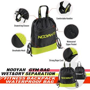 Taschen Sporttasche Nass Trocken Trennung Fitness Wasserdichte Tasche Sommer Schwimmen Rucksack Strandtasche Sport Camping Wandern Kordelzug Faltpackung