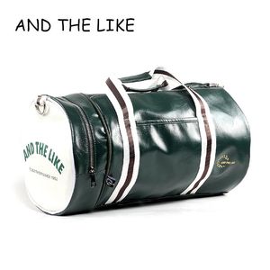 Taschen PU Barrel Unisex Fitnessbeutel Fitness Training Umhängetasche mit unabhängigen Schuhen Tasche gemischte Farbe Sporttasche große Größe