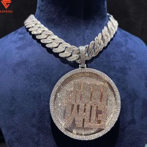 Lifeng Jewelry Classic Hot Sale Hip Hop Iced Out pendente de ouro branco banhado a vvs pingentes de moissanite