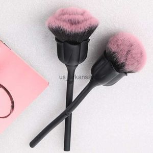 Makeup Borstes Black Rose Flower Make Up Borst Loose Powder Brushes Blush Foundation Cosmetic Brush for Women Nail Art Dust Brush for Manicure HKD230821