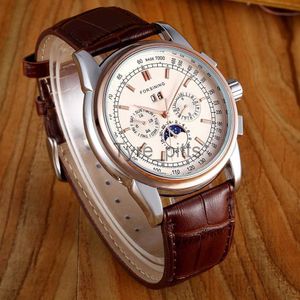 Other wearable devices Fashion trend sun and moon Roman numerals automatic mechanical watch male watch x0821