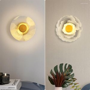 Wall Lamp Nordic Acrylic Round LED Lights Living Room Hallway Entrance Lighting Bedroom Bedside Study Cloakroom Home Decor Lamps