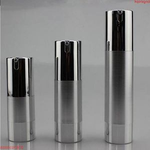 50pcs 15ml 30 ml 50 ml UV Silber Goldluftless Vakuumpumpenlotionflasche für kosmetische Contentergoods IJPQC verwendet