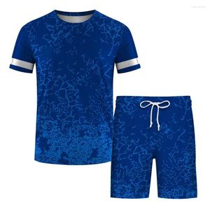 Мужские спортивные костюмы летние графические 3D-печатные футболки наборы наборы повседневной спортивной одежды Негабаритная футболка с коротким рукавом